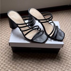 Nine West Women's Black Strappy Heeled Sandals